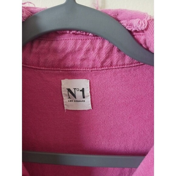 No.‎ 1 Los Angeles Denim Romper Long Sleeve Pink Size M - Picture 3 of 12